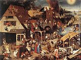 Pieter The Younger Brueghel Canvas Paintings - Proverbs